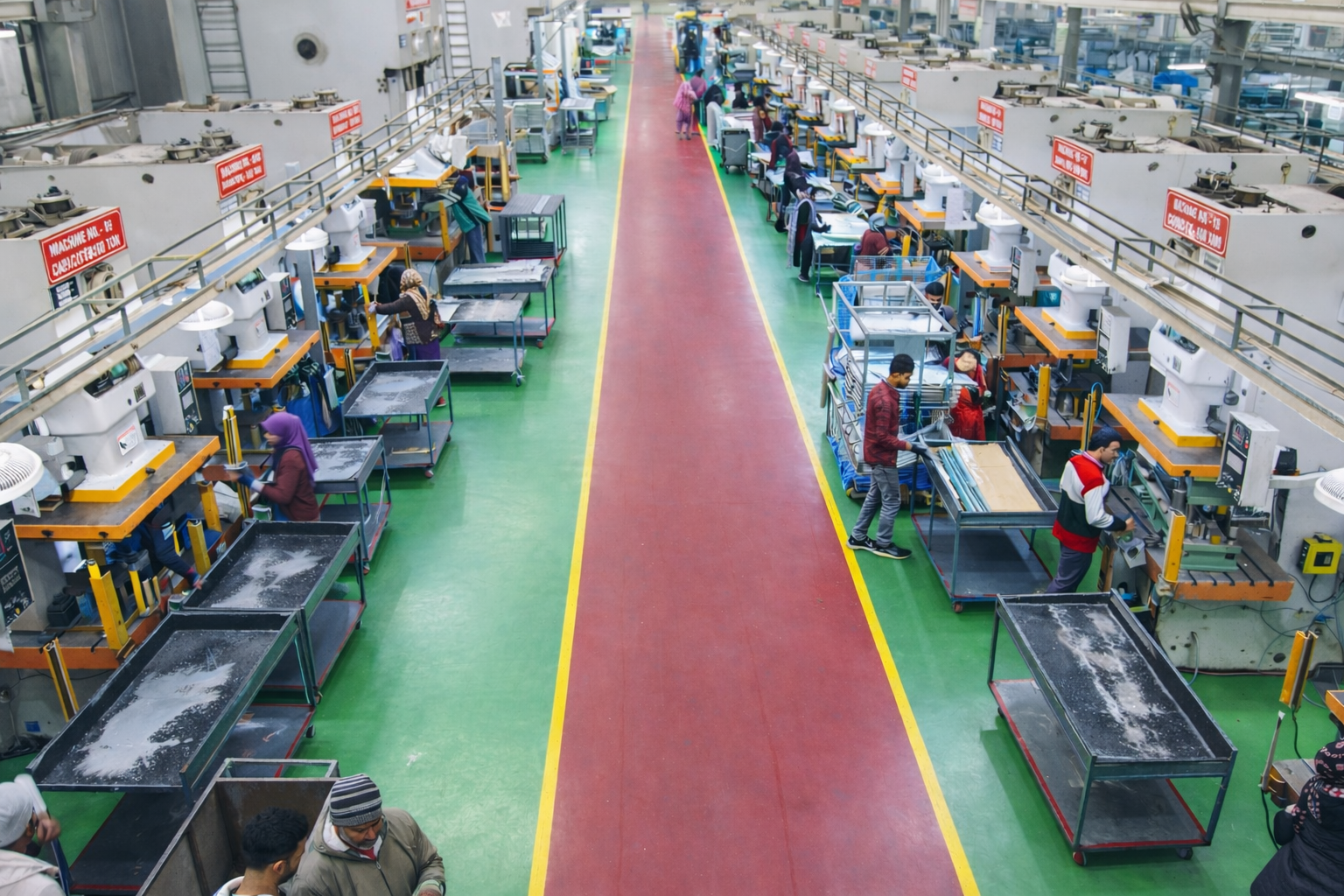 Press shop and manufacturing floor at Nidhi Auto