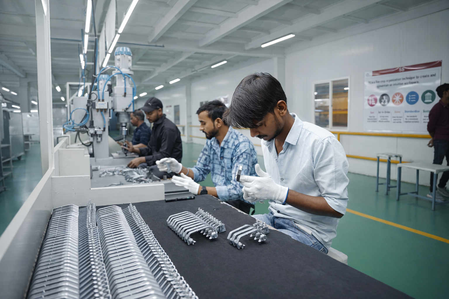 Integrated production flow on the manufacturing floor at Nidhi Auto